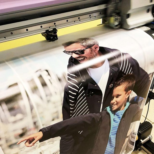 bache publicitaire all'océan