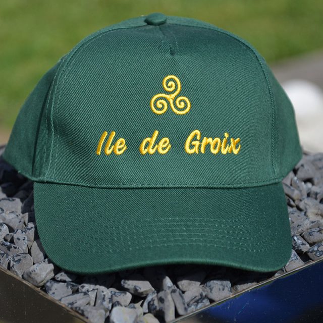 casquette verte brodée ile de groix