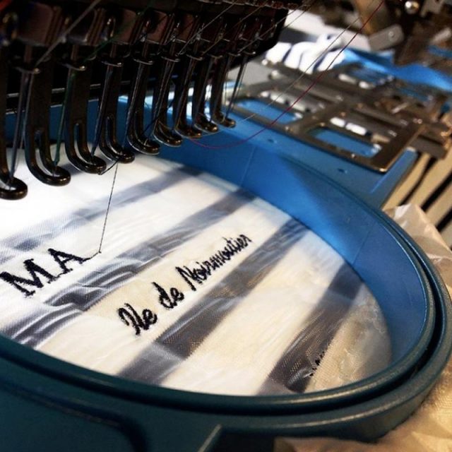 marinières broderie martroger noirmoutier application